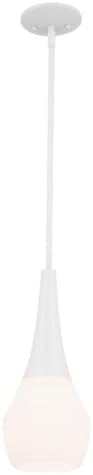 Kichler Deela 17 Inch 1 Light Pendant with Satin Etched Cased Opal Glass in White