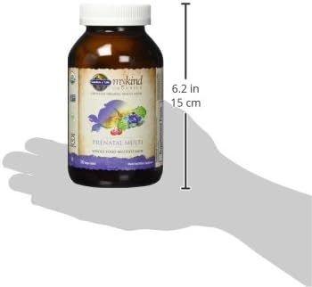 Garden of Life Organics Women’s Prenatal Multivitamin with Vitamin D3, B6, B12, C & Iron, Folate for Energy & Healthy Fetal Development – Organic, Non-GMO, Gluten-Free, Vegan, 60 Day Supply