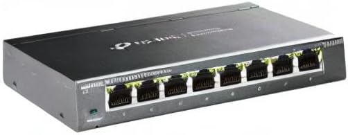 TP-Link 8 Port Gigabit Switch | Easy Smart Managed | Plug & Play | Desktop/Wall-Mount | Sturdy Metal w/ Shielded Ports | Support QoS, Vlan, IGMP and LAG (TL-SG108E)