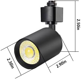 VANoopee 10W Dimmable LED Track Lighting Heads H Type Track Light Replacement Fixtures Bright 3000K Warm White Ceiling Spotlight for Accent Task Art, Flicker Free CRI90+ 24° 800lm Black, Pack of 4