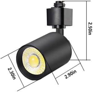 VANoopee 12-Pack 10W Dimmable LED Track Lighting Heads H Type Track Light Replacement Fixtures Bright 4000K Neutral White Ceiling Spotlight for Accent Task Art, Flicker Free CRI90+ 24° 800lm Black