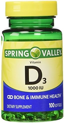Twinpack Spring Valley High-potentcy D-3 1000 IU, Twin Pack, 100 softgels each by Spring Valley