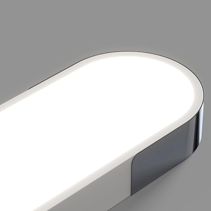 Qcyuui Dimmable LED Ceiling Light Modern Acrylic Linear LED Ceiling Lamp 39.4in Semi Flush Mount Wraparound Shape Lighting Fixture with Remote Control for Kitchen Dining Room (48W/3000-6500K)