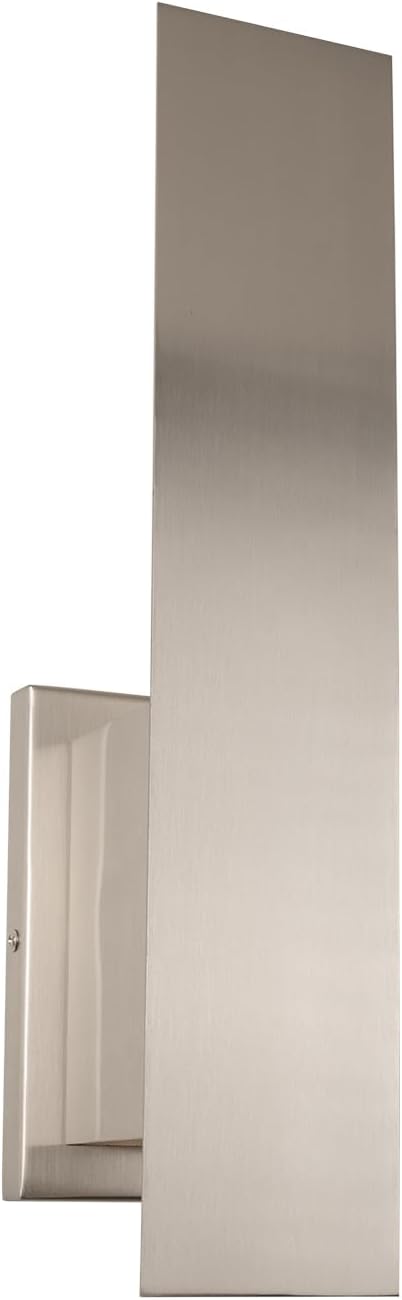 Edwarmlux Indoor Wall Sconces, Modern Wall Lights, Up and Down Wall Mount Light, Dimmable Hardwired Wall Light for Bedroom, Living Room, Hallway, GU10 Bulbs Excluded (Brushed Nickel)