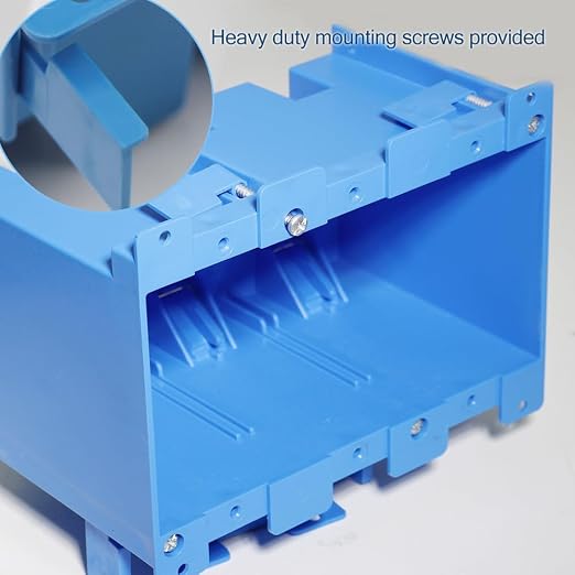 3 Gang Old Work Box,Plastic Junction for Switches,PVC Box 3 Gang Deep,ETL Listed for Home Improvement,AWG Standard,Fire Rated for Two Hours(1 Pack)