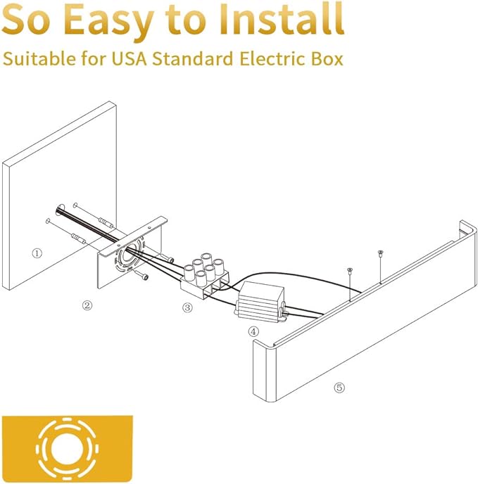 Aipsun 15.8in Matte Black Modern Vanity Light Up and Down LED Vanity Light for Bathroom Wall Lighting Fixtures (Warm Light 3000K)