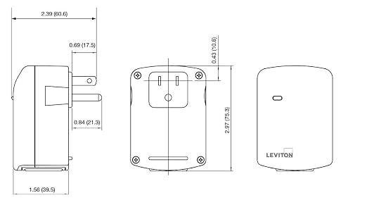 Leviton Decora Smart Plug-in Outlet with Z-Wave Technology, Repeater/Range Extender, DZPA1-2BW, White