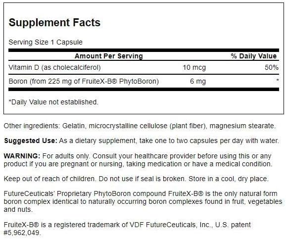Swanson Vitamine D et Bore 60 gélules