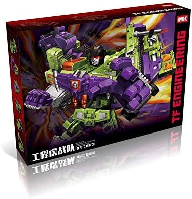NBK Deformation Oversize Toys Robot Devastator Engineering Combiner 6 in 1 Action Figure Car Truck Model Gift for Kids Boys (Green)
