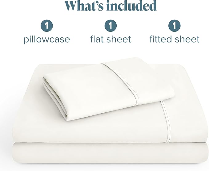 Bare Home Twin Sheet Set - 1800 Ultra-Soft Microfiber Twin Bed Sheets - Double Brushed - Deep Pockets - Easy Fit - 3 Piece Set - Bedding Sheets & Pillowcases (Twin, Cream)