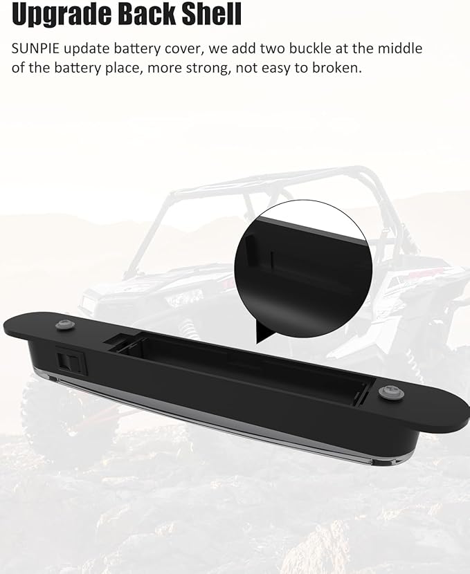 SUNPIE Red Dome Light for UTV SXS Interior Wireless Lighting Compatible with UTV Polaris(RZR) Talon/Pioneer CanAm(All Model) Kawasaki(Teryx/Mule) Golf Cart Yamaha, White and Red
