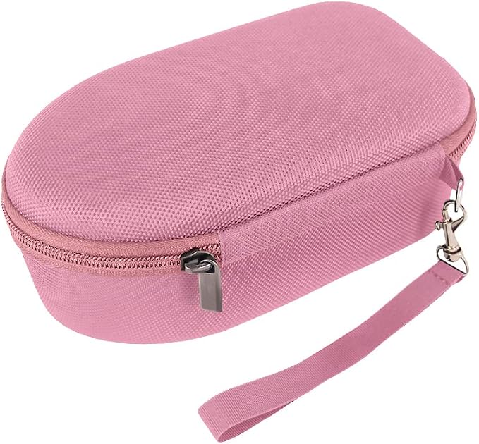The Quilted Bear Mini Steam Iron - Lightweight Mini Travel Iron for Effortless Quilting & Wrinkle-Free Clothes with Hard Shell Case - Travel Steamer Craft Press for Clothes & Crafts (Pink)