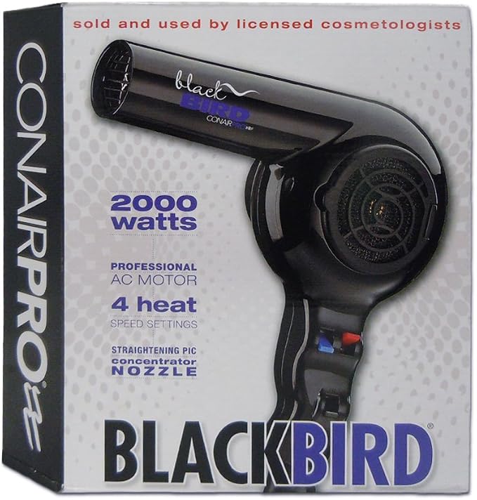 Conair BB075W Pro Blackbird Hair Dryer 2000 Watt