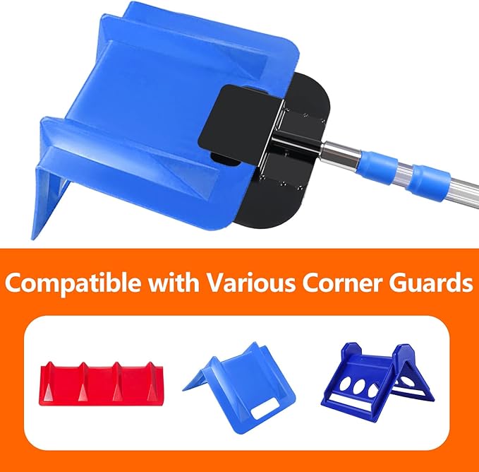 8.2ft Edge Protector Pole Extension Handle, Corner Protector Pole for Flatbed Adjustable V Edge Guards Handle for Board Corner Protector