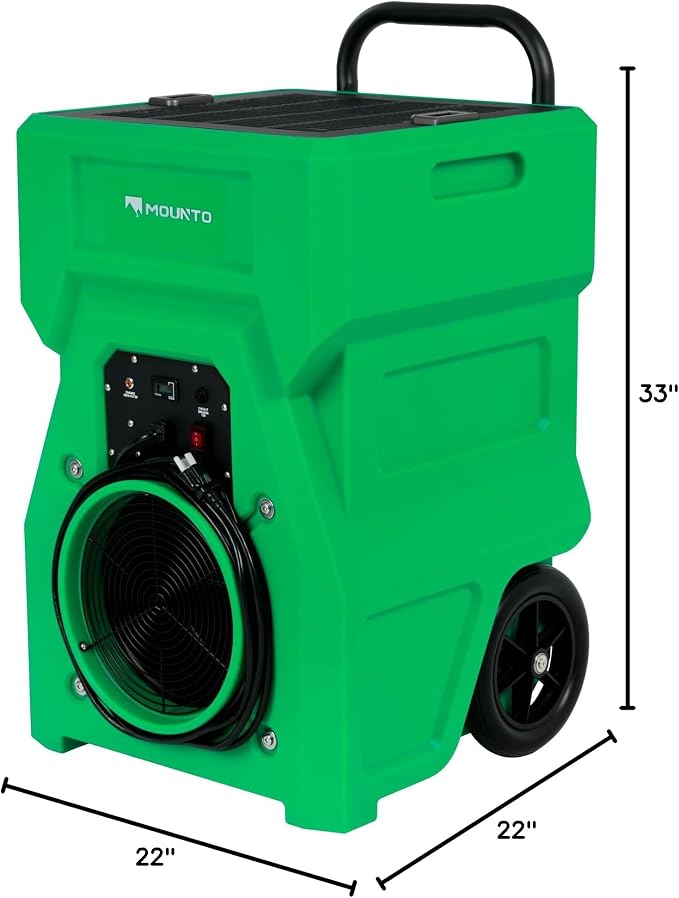 MOUNTO 1000cfm Portable Industrial Air Purifier Negative Air Scrubber - Powerful 1HP Motor, True HEPA Filter, 2-Speed, Handle and wheels 3-Year Warranty