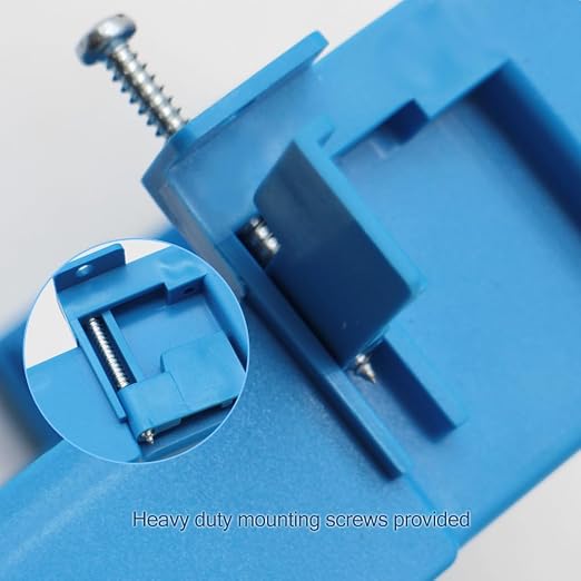 Single Gang Shallow Switch & Outlet Box with Bracket,Old Work,PVC,18 Cubic Inch,Thin Wall Box with Flip Cover,Blue(3 Pack)
