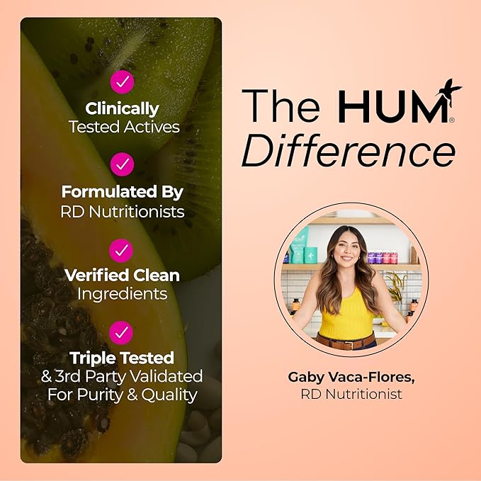 HUM ベースコントロール マルチビタミン(女性用):ビタミンC、鉄、ビオチン、亜鉛、Bコンプレックス配合、女性向けデイリーマルチビタミン、22種類の必須ビタミンとミネラル配合、更年期前サポート、グルテンフリー、30カプセル