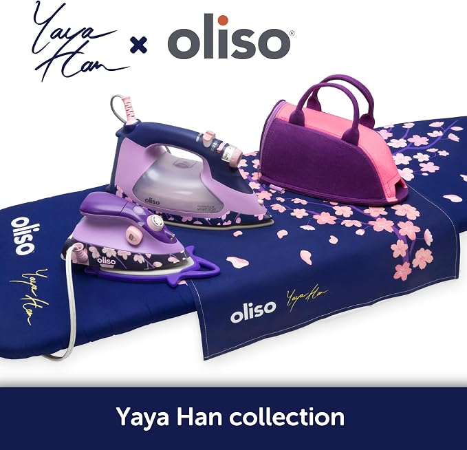 Yaya Han x oliso TG1600 ProPlus Auto-Lift Steam Iron - Cosplay & Costuming – Clothes Ironing – 1800W, Cherry Blossom