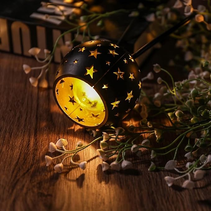 Vigdur Lantern String Lights, Star String Lights Plug in with 10 Clear G40 Bulbs and Star Plastic Lamp Shades, Connectable Moroccan Decoration Light for Home Holiday Party Decorations(9.84FT)