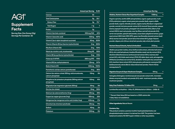 Complément en Poudre Verte AG1 | Améliore la Santé Intestinale | Multivitamine, Probiotique, Sans Gluten, Végan et Compatible Céto | 75 Vitamines (Athletic Greens) - Lot de 2, Formule Classique (30 Portions par Sachet)