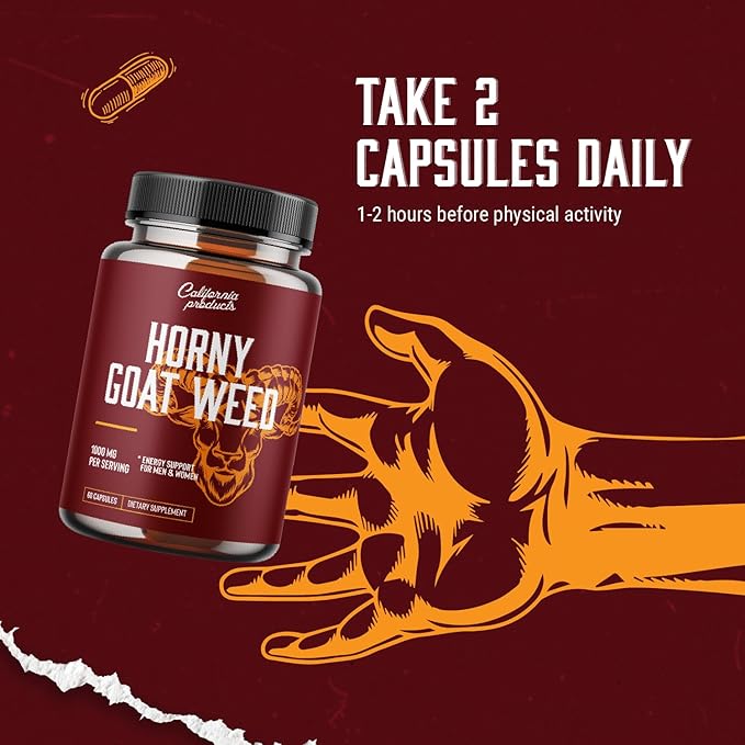 Horny Goat Weed Complex - Male Enhancement Pills and Natural Testosterone Booster for Men Male Performance Pre Workout Supplements Muscle Growth