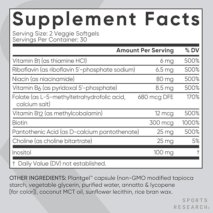 Sports Research® Pack Multivitaminé - Vitamine D végétalienne 5000iu & Vitamine K Mk7 100mcg, Huile de poisson Oméga-3 1250mg, et Vitamines B-Complex avec B12 et Folate méthylés