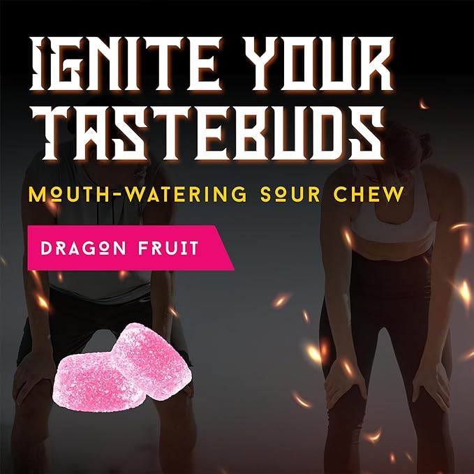 After Burn Creatine Monohydrate Chews - BCAAs & L-Glutamine - Gummies - Pre/Post Workout Recovery for Men & Women - Strength Energy Endurance - Muscle Growth - Immune Function