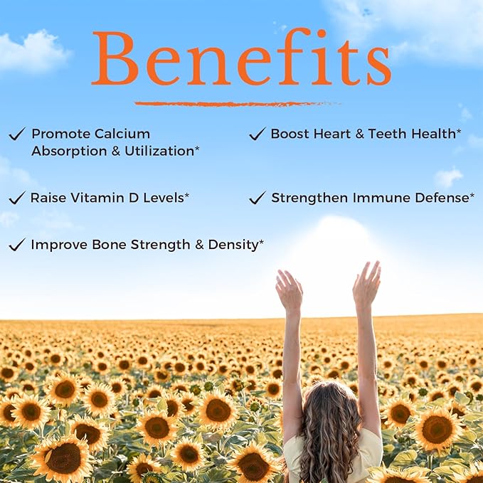 Vitalitown Vitamin D3 K2 Supplement and Vitamin C Complex 1000mg