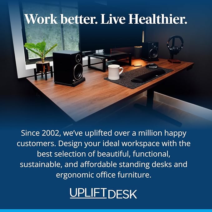 UPLIFT DESK E7 LED Desk Lamp with Clamp - Adjustable 3 Color Modes, Dimmable Black Architect Light for Standing Desk, Home Office, Dual Monitor Computer Work