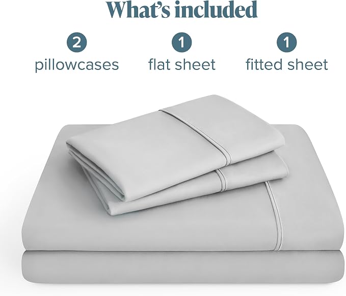 Bare Home California King Sheet Set - 1800 Ultra-Soft Microfiber Cal King Bed Sheets - Double Brushed - Deep Pockets - Easy Fit - 4 Piece Set - Bed Sheets (California King, Cloud Grey)