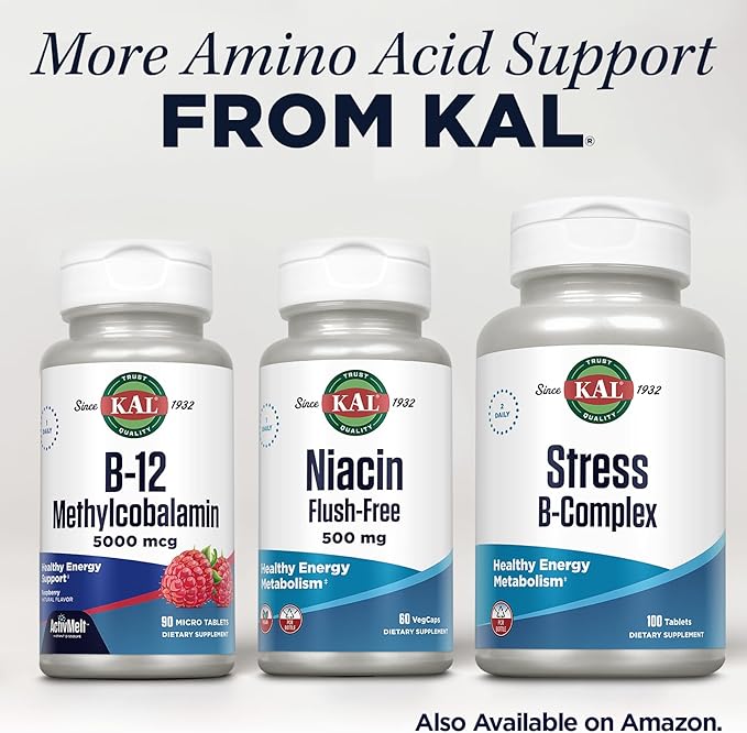 KAL ナイアシン 500mg フラッシュフリー - ビタミンB3サプリメント - 代謝とエネルギーのサポート - 肌、神経、消化器系の健康と血行をサポート - ヴィーガンビタミン、60日間保証、60回分、60粒ベジカプセル