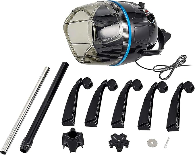 Nova Microdermabrasion Professional Hooded Floor Hair Dryer Adjustable Bonnet Hair Dryer Stand Up with Timer and Rolling Wheels for Beauty Spa Home Salon Equipment (Black)