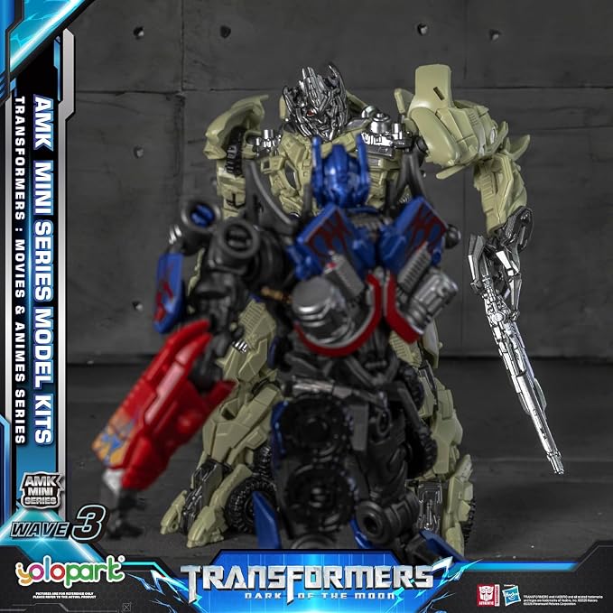 YOLOPARK Transformers Toys 6+1 Pack,AMK MINI WAVE3 Series 4.7" Highly Articulated TF3 Optimus Prime and Megatron,IDW Orion Pax and Bumblebee,G1 Ironhide Rachet Action Figures for Ages 8+,No Converting