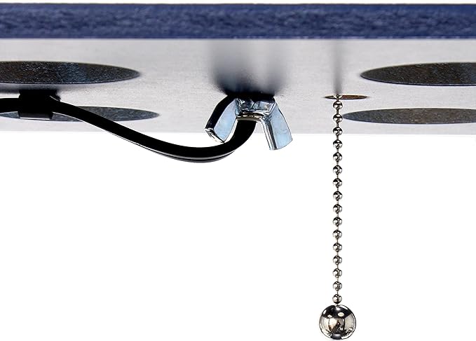 Simple Designs LF1014-NAV Etagere Organizer Storage Shelf Linen Shade Floor Lamp, Navy