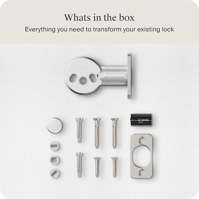 Level Bolt Smart Deadbolt - Make Your Lock Smart Without Changing Keys or Hardware - Matter-Over-Thread - Keyless & Remote Access via Apple, Alexa, Google Home, SmartThings