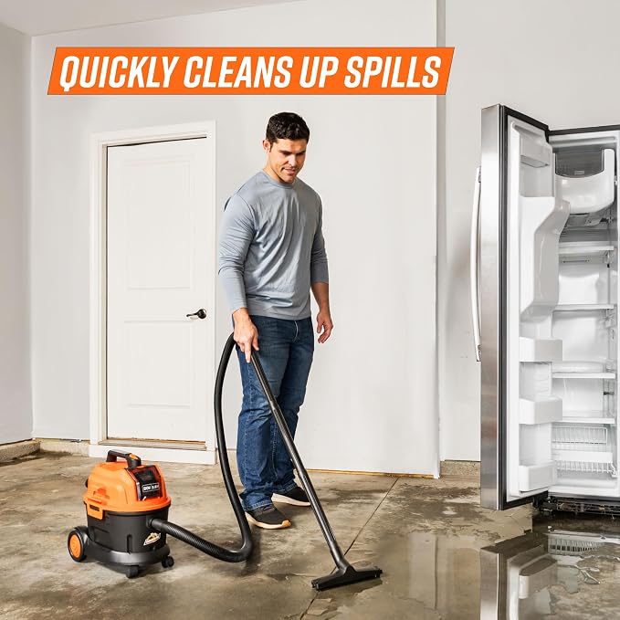Armor All 2.5 Gallon Max 20V Cordless Wet/Dry Shop Vacuum – DAA202W 0901 | Cordless Convenience, Powerful Wet/Dry Cleanup, Built for Auto Detailing, Portable Everyday Cleaning, Grab-and-Go Design