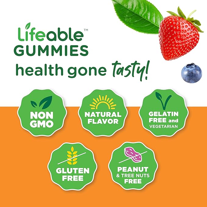 Lifeable Vitamin D Kids + Zinc Kids, Gummies Bundle - Great Tasting, Vitamin Supplement, Gluten Free, GMO Free, Chewable Gummy
