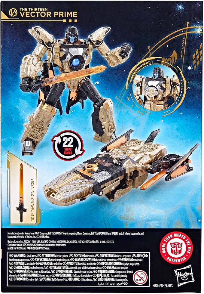 Transformers Age of the Primes The Thirteen Vector Prime, Voyager Class 7-Inch Converting Action Figure, Robot Toys for Ages 8+