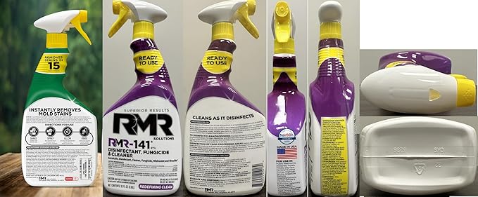 Ensemble RMR Brands DIY Anti-moisissure et Taches, Kit Complet Anti-moisissure et Prévention de la Moisissure, Spray Désinfectant, Comprend 2 Bouteilles de 946 ml