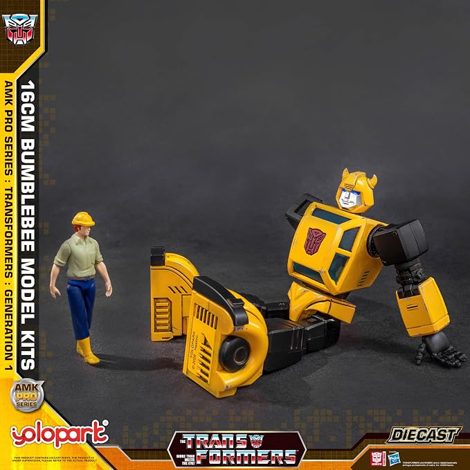 YOLOPARK Transformers G1 Bumblebee Action Figure-Diecast Version,AMK PRO Series 6.3 Inch Highly Articulated Transformer Toys for Ages 15 and Up,Non-Converting Bumblebee Model Kit