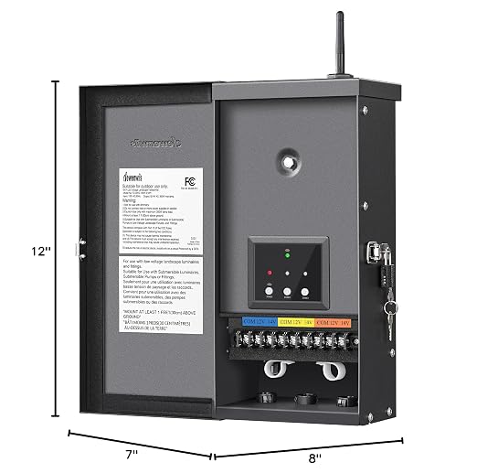 DEWENWILS 300W Low Voltage Landscape Transformer WiFi with 3 Zones, Outdoor Landscape Lighting Transformer, 120V AC to 12/14V AC, Compatible with Alexa & Google Assistant, FCC Listed