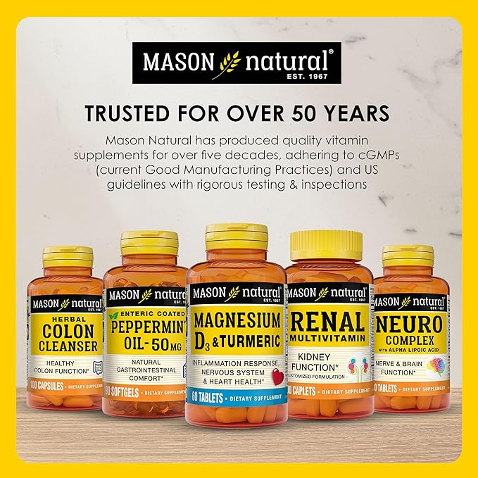 MASON NATURAL Vitamine D3 2 000 UI Ultra Résistance, Favorise la Densité Osseuse, la Force et la Santé Immunitaire, 300 Gélules
