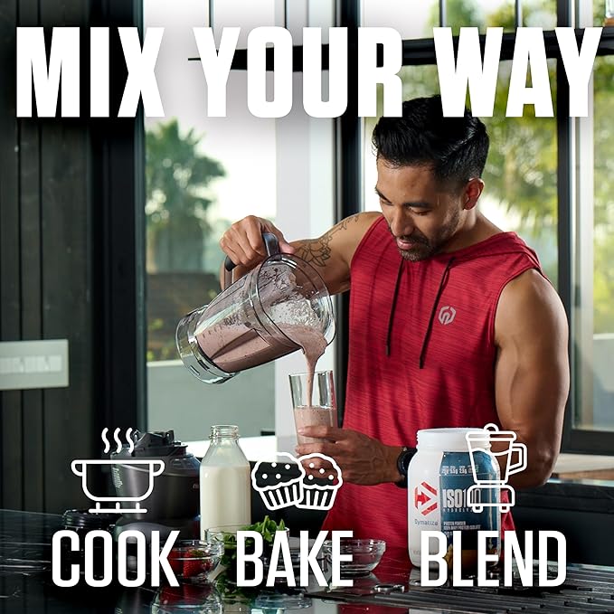 Dymatize x Dunkin' Cappuccino ISO100 Whey Protein Powder, 95mg Caffeine, 25g of Protein5.5g BCAAs, 120 Cal., Gluten Free, 1g Fat, 1g Sugar, 2g Carb (20 Servings)