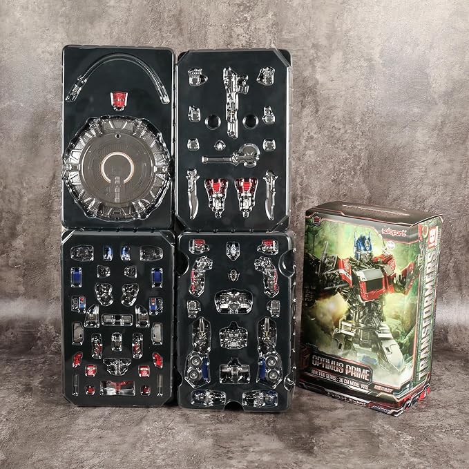 YOLOPARK Optimus Prime Transformers Rise of The Beasts Action Figure with Upgraded Weaponry- Diecast Version,7.87 Inch Highly Articulated Transformer Toys for Ages 15 and Up,No Converting