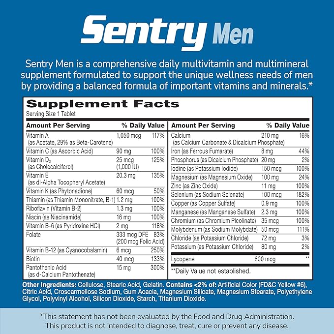 21st Century Sentry Men Multivitamin, 120 Count