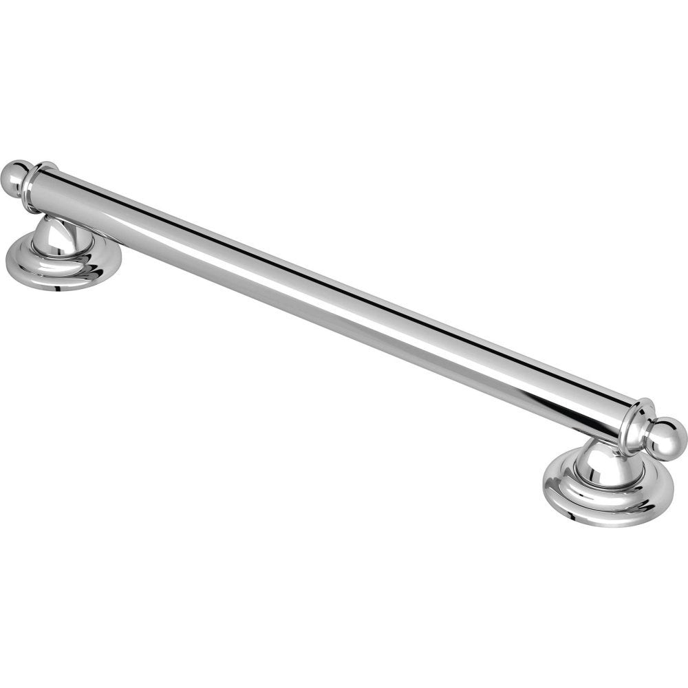 Moen YG2212CH Barre d'appui de sécurité de salle de bain traditionnelle en acier inoxydable de 12 pouces, chrome