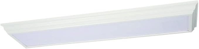 Lithonia Lighting Saturn 4 Foot LED Kitchen Light Fixture, Linear Flush Mount Ceiling Light, 4000K Cool White, 3206 Lumens, 120 Volts, 39 Watts, Damp Listed, Brushed Nickel (FMFL 30840 SATL BN)