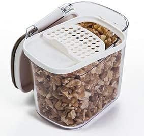 Progressive International Prepworks ProKeeper Kitchen Clear Food Baker's Kitchen Storage Organization Canister Set (Mini Multipurpose 1.5-Cup) (4-Piece)