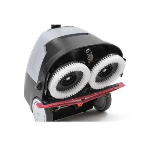 Battery Powered Walk Behind Mini Automatic Floor Scrubber Machine – Compact & Portable, 15” Cleaning Width, 90-Minute Runtime, 170 RPM – Ideal for Small Commercial Spaces, Offices, Retail & More