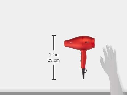 CHI 1875 Series Professional Ionic Hair Dryer with Ceramic Technology, 1875W Fast Drying Blow Dryer, Frizz Reduction & Shine, 3 Heat/2 Speed, Diffuser & Concentrator Attachments